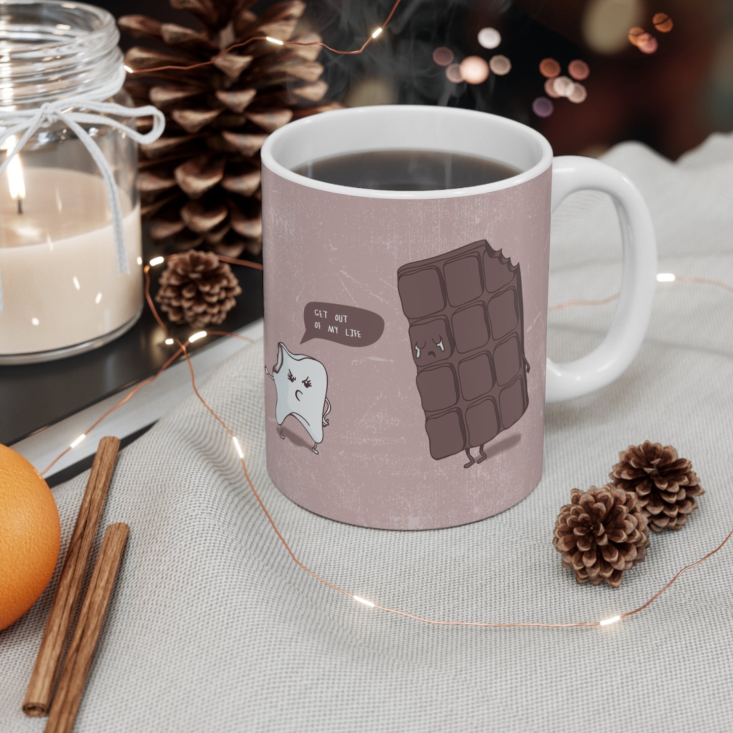 Funny Chocolate and Tooth Mug 11oz