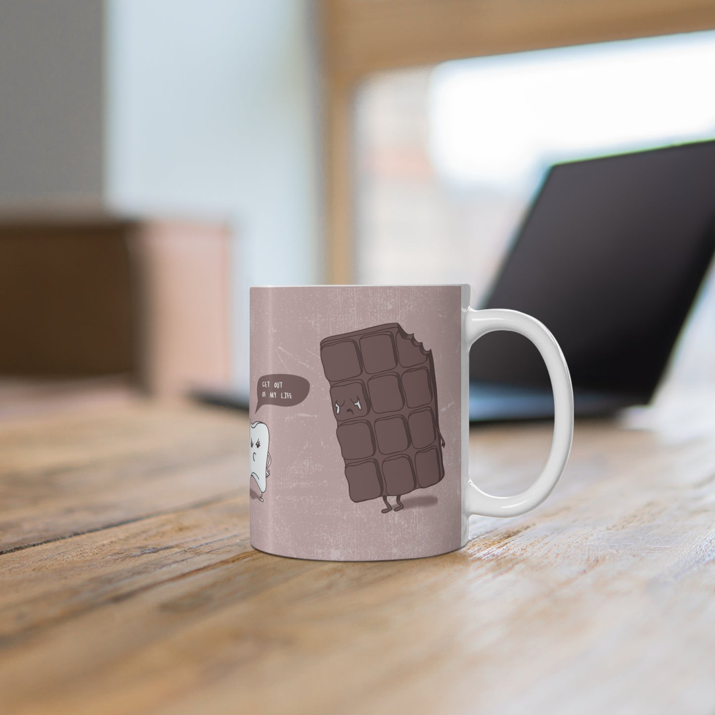 Funny Chocolate and Tooth Mug 11oz