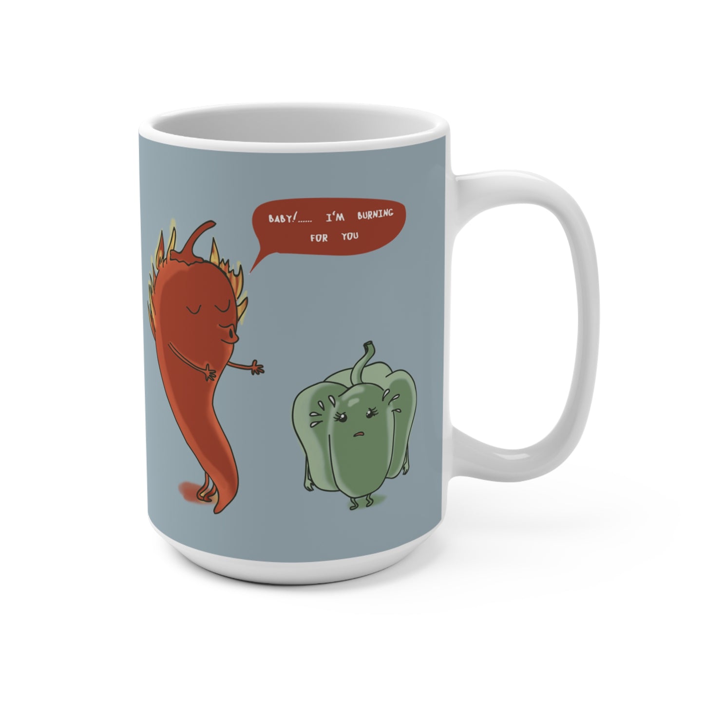 Cool Pepper Illustration Mug 15oz