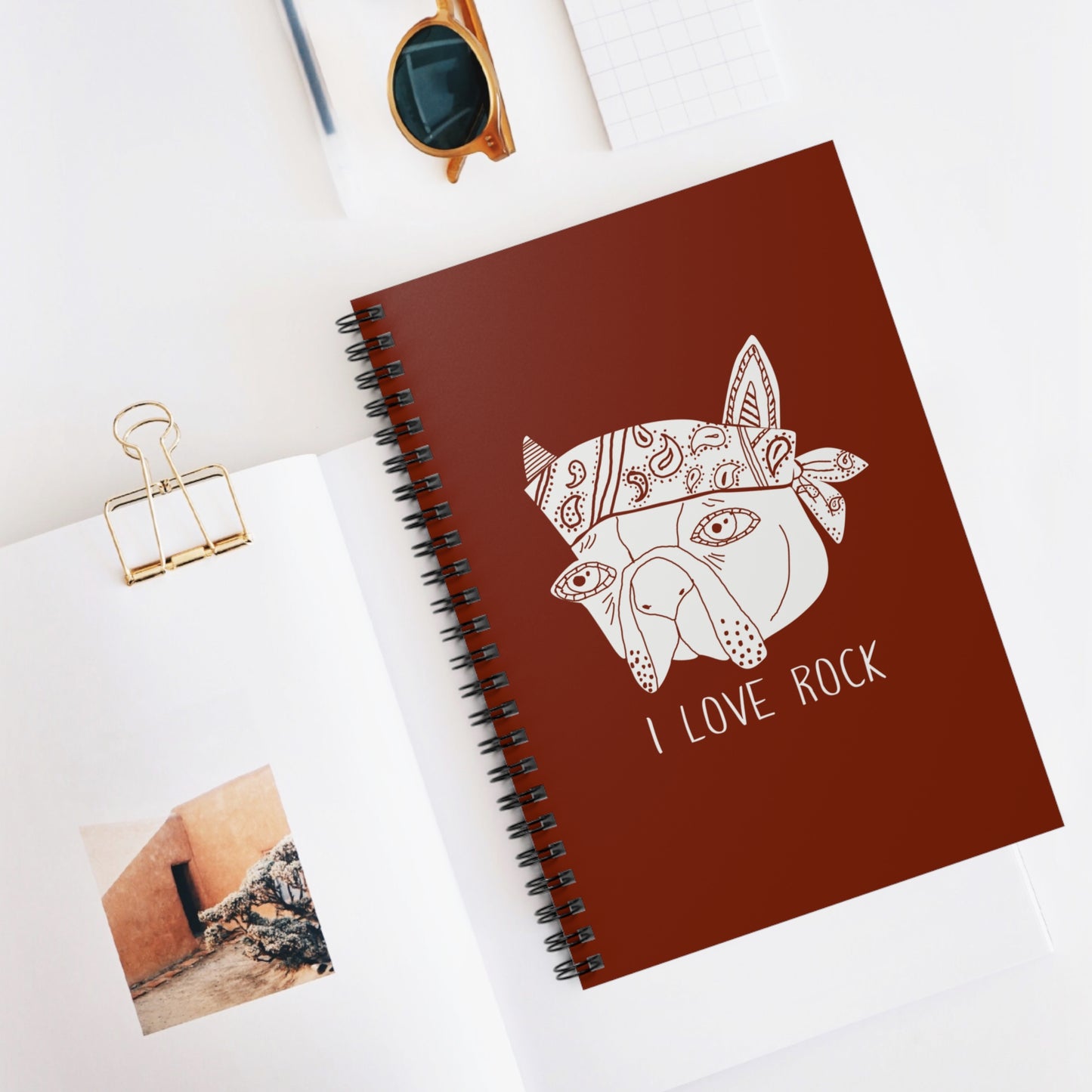 Spiral Notebook Rock Dog- Ruled Line