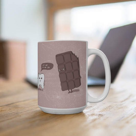 Funny Chocolate and Tooth Mug 15oz