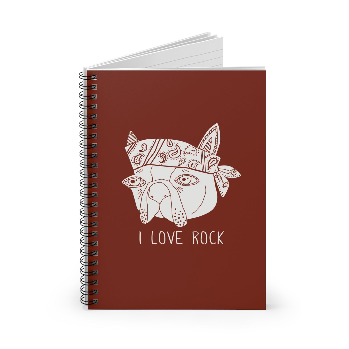 Spiral Notebook Rock Dog- Ruled Line