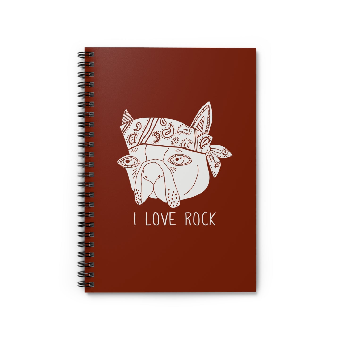 Spiral Notebook Rock Dog- Ruled Line