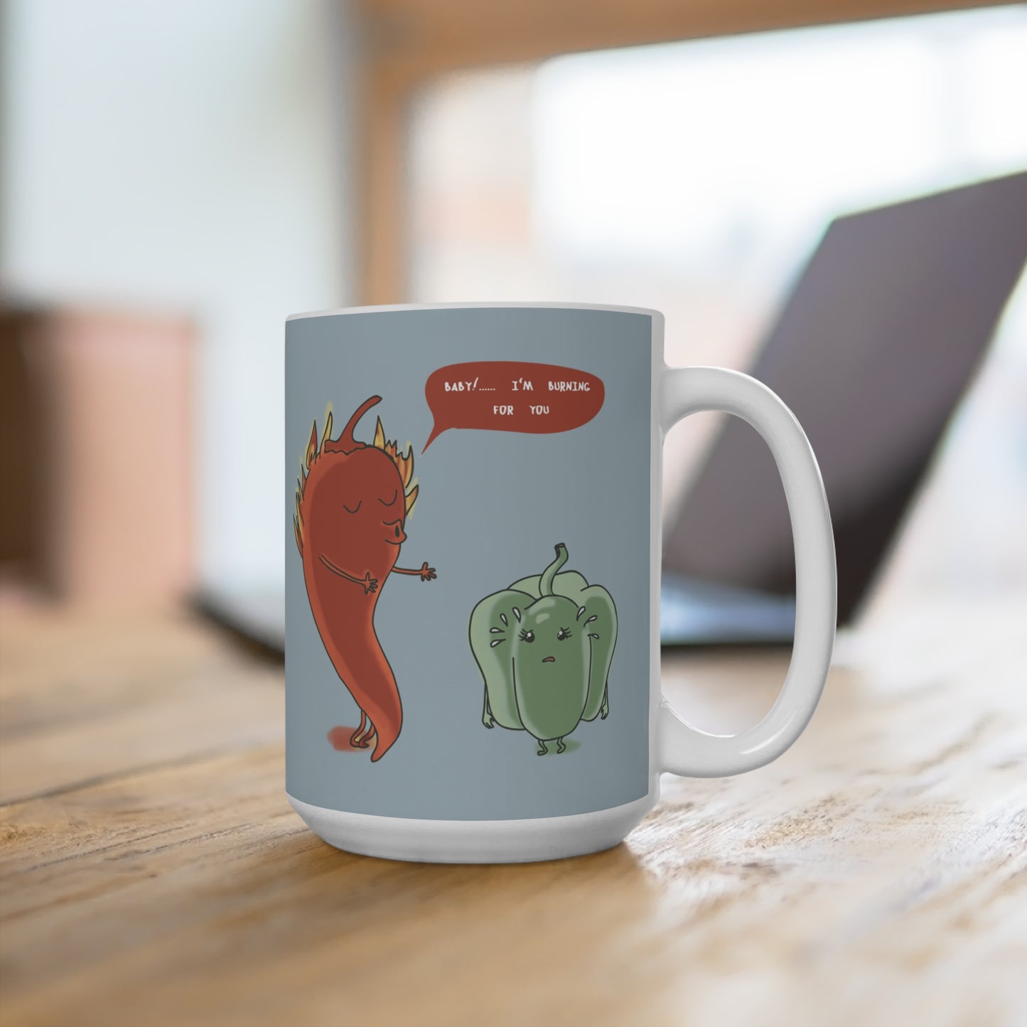 Cool Pepper Illustration Mug 15oz