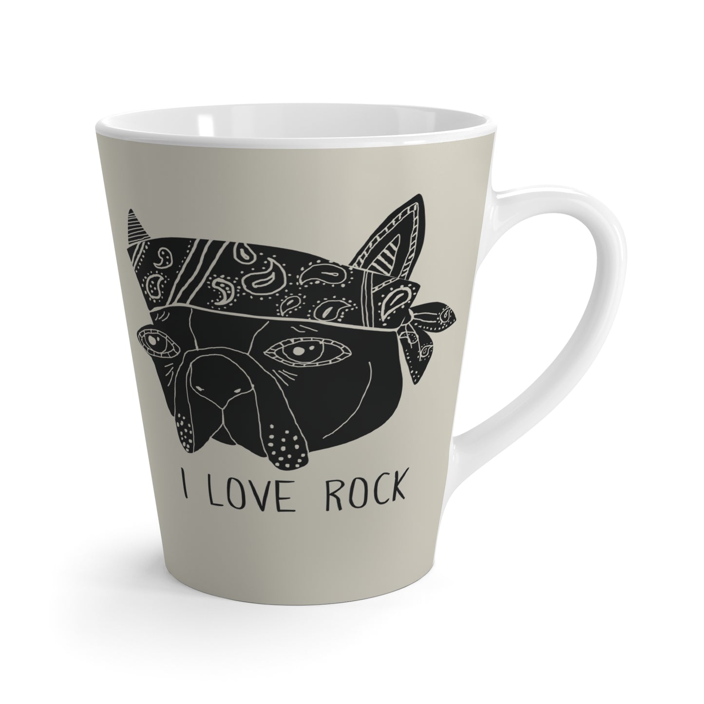 I Love Rock Latte Mug