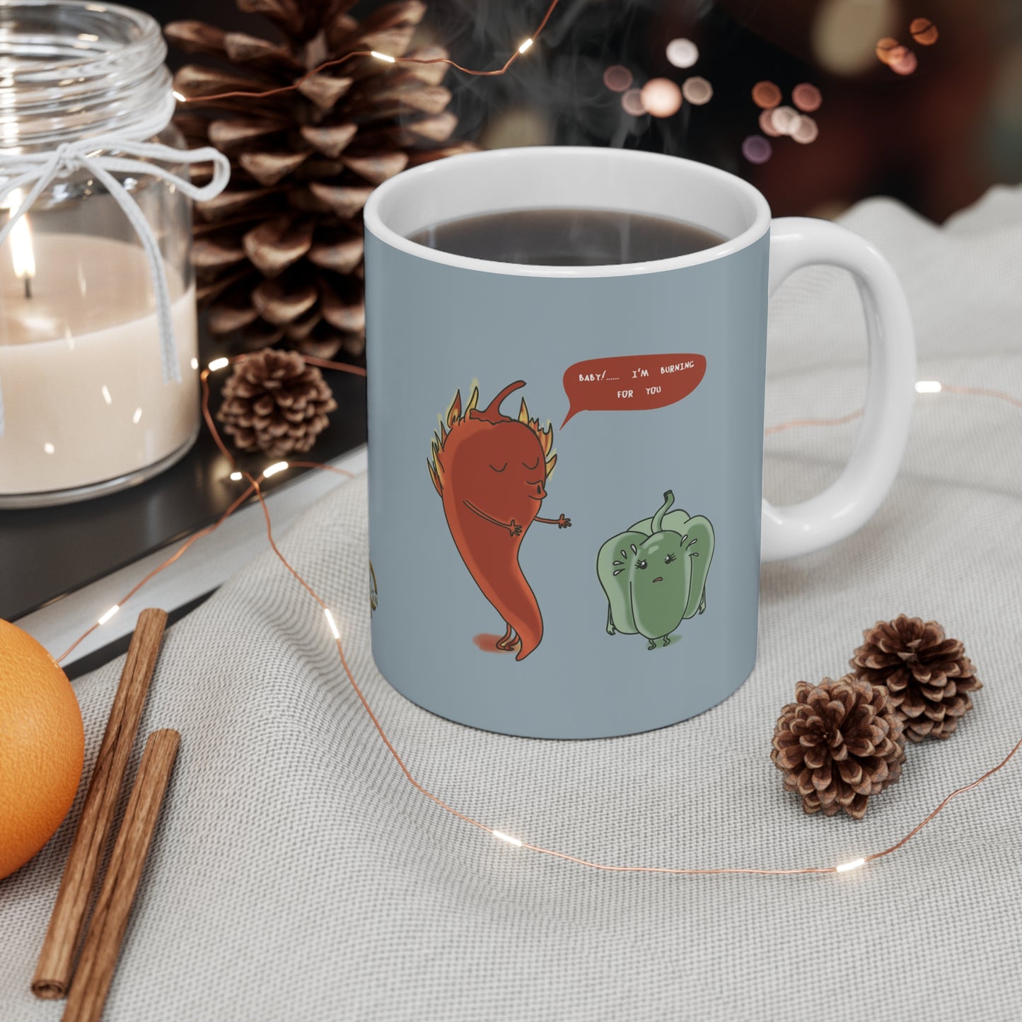 Cool Pepper Illustration Mug 11oz