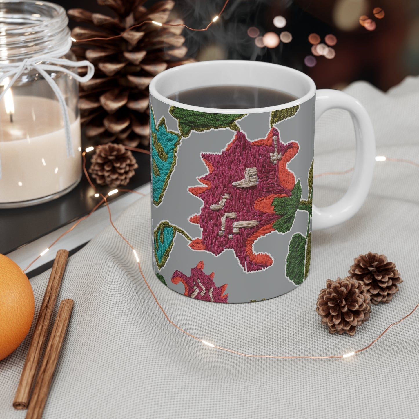 Embroidery Design Mug 11oz