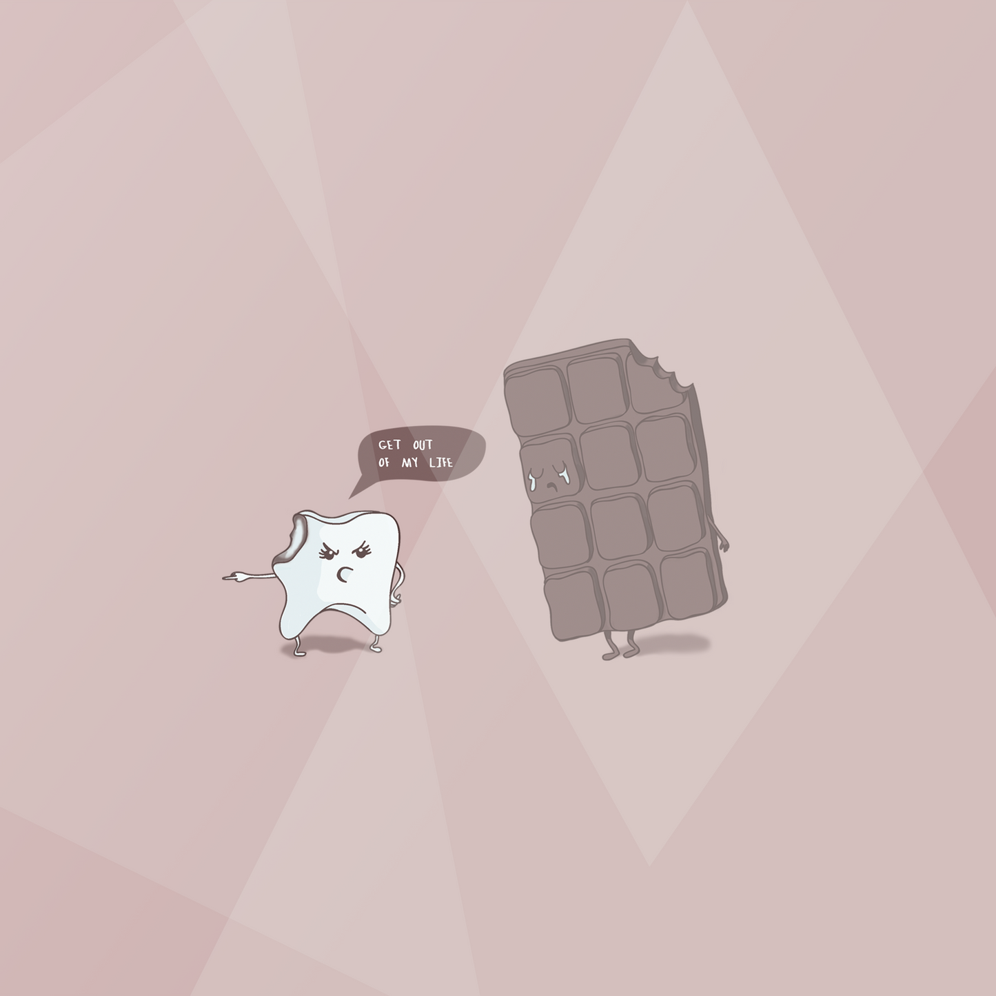 Funny Chocolate and Tooth Latte Mug