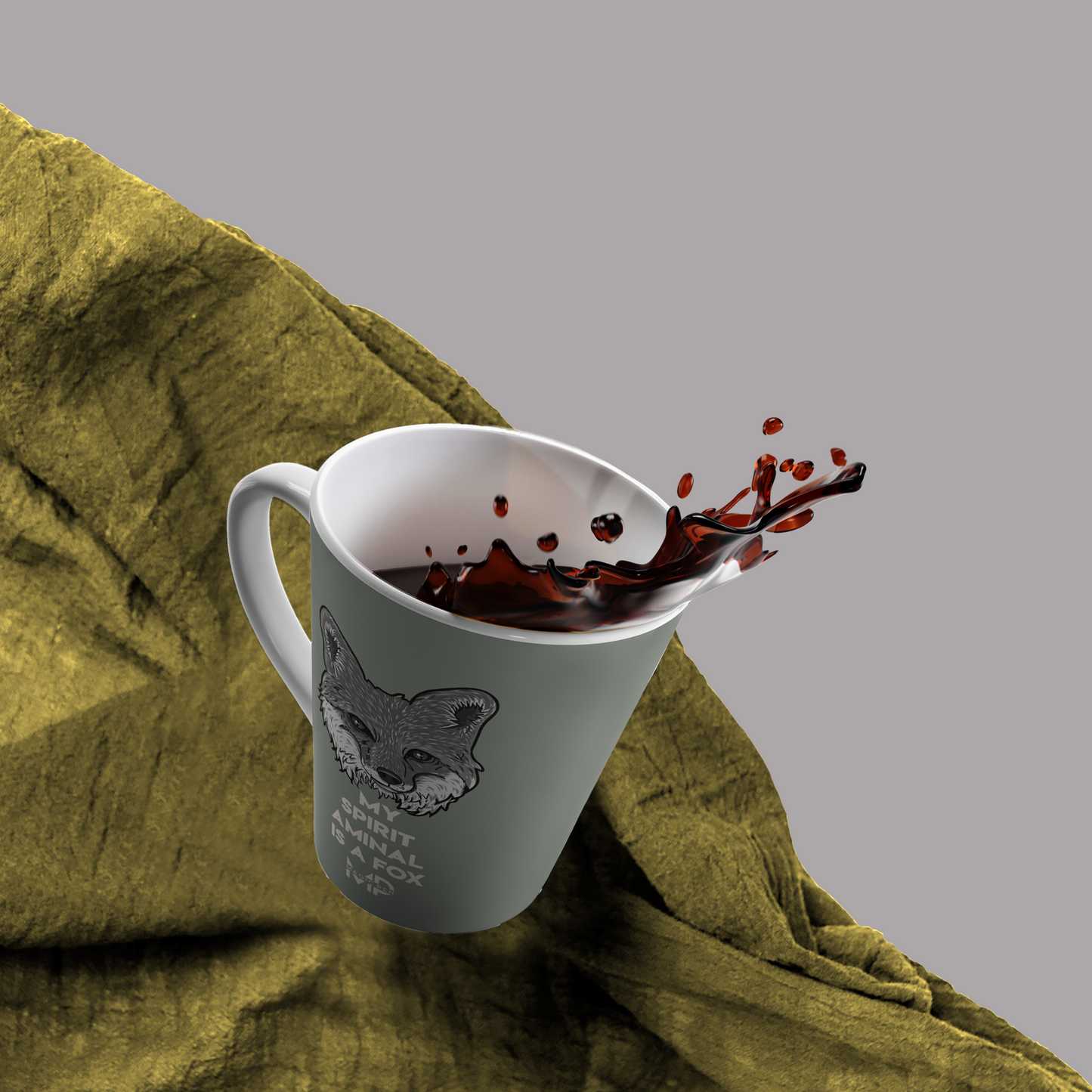 Fox  illustration Latte Mug